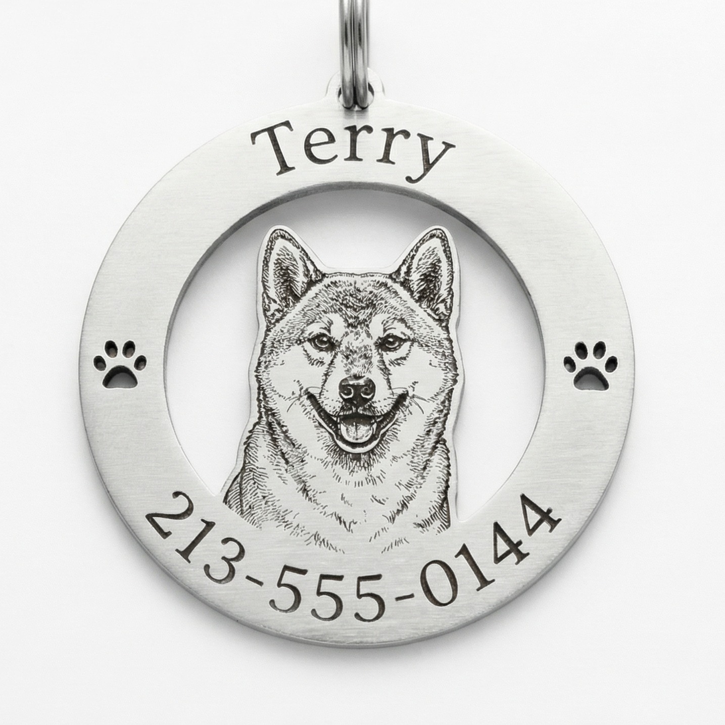 Silvercut Stainless Steel Collar Tag - Photo Engraved