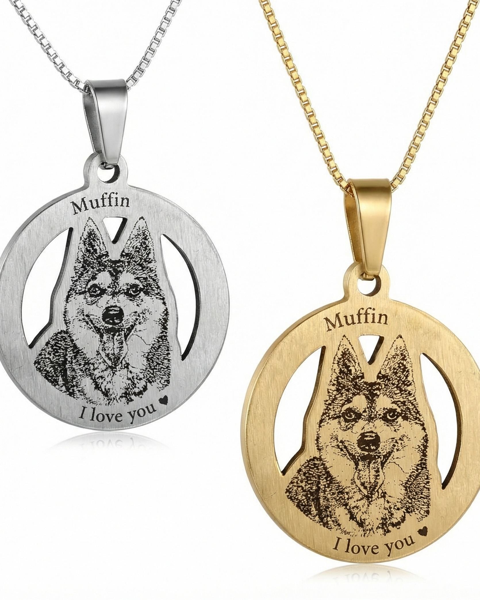 Silvercut Sterling Silver Necklace - Photo Engraved
